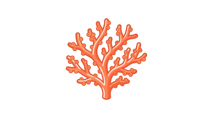 A vibrant orange coral reef illustration stands alone on a plain background. © Ikaiku