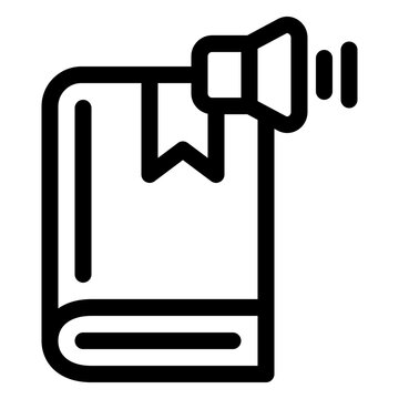 Audiobook Reading Speaker Voice Line Icon