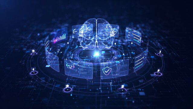 Agentic AI platform concept with autonomous intelligence, cognitive neural network, enterprise automation, intelligent decision making, analytics dashboard, and digital ecosystem, 3d rendering