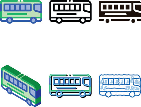 Public Transport Inter-city Bus Vector Sign Icon Thin Line. Long Haul Intercity Bus, Urban Passenger Transport Linear Pictogram. City Transportation Passage Service Contour range