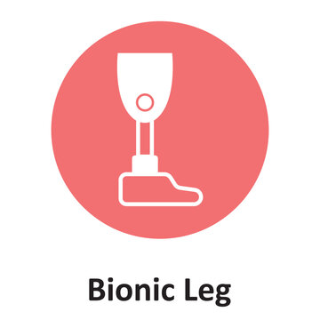 Bionic Leg Vector Icon which can easily modify or edit