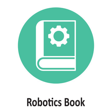 Robotics Book Vector Icon which can easily modify or edit