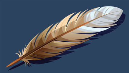 Single detailed bird feather illustration with isolated illustration textured wildlife delicate ornament creative folklore lightness minimalist composition accessory biological creature © Joy Dev