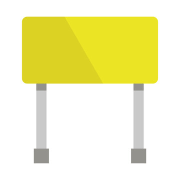 Yellow road sign