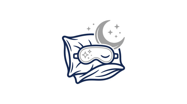 Sleep Mask on a Pillow.