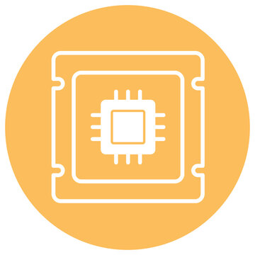 Microcontroller Unit Vector Icon which can easily modify or edit