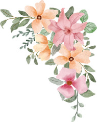 Naklejka premium bouquet of pink flowers