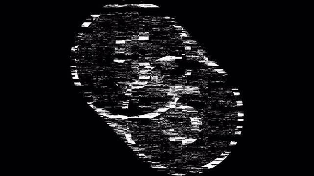 10 second countdown glitch timer 10 to 0 countdown animation black background