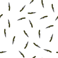 Fototapeta premium pattern army military knife cartoon. army military knife sign vector