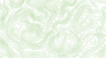 Topographic map background with green contour lines, abstract geographic terrain relief pattern, minimalist nature landscape vector eps © Angel