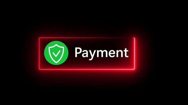 Secure online payment, Digital banking, Payment successful, Fintech solutions for seamless transactions and data protection, Online banking, Businessman authorizes online payment black background.