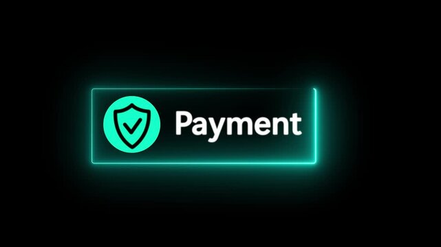 Secure online payment, Digital banking, Payment successful, Fintech solutions for seamless transactions and data protection, Online banking, Businessman authorizes online payment black background.