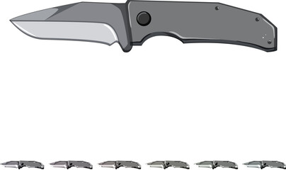 Fototapeta premium blade military knife cartoon. blade military knife sign colorful illustration