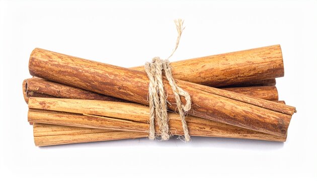 Bundle of smooth wooden sticks tied with natural twine