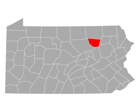Karte von Sullivan in Pennsylvania