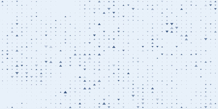 Abstract blue square pixel pattern scattered over light background with various cube sizes.