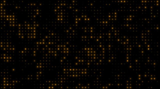Small dots seamless technology halftone doted animation on black background.