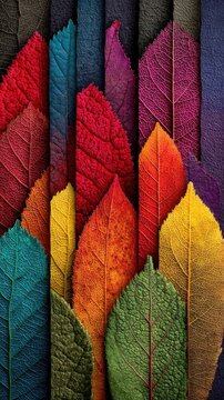Bunch of different colored leaves