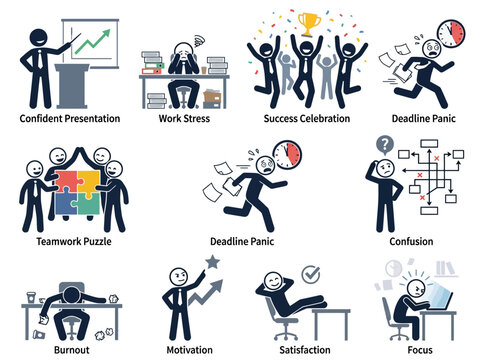 Office workers experience various emotions during workday activities and interactions