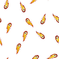 pattern star meteor cartoon. fire astronomy, galaxy sky, night light star meteor sign vector © PikePicture