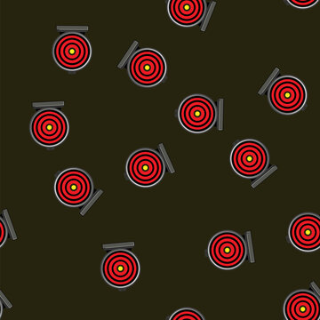 seamless pattern range shooting target cartoon. gun game, arrow rifle range shooting target sign vector
