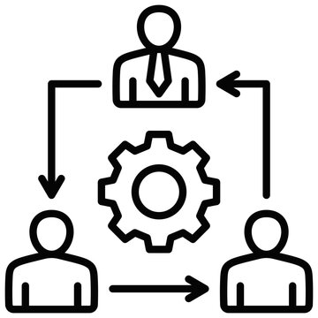 Corporate Restructuring Plan simple and clear vector icon illustration to essential idea or function