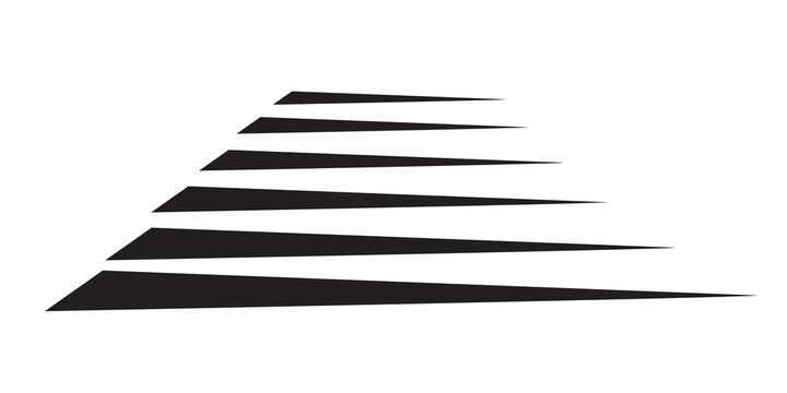 Minimalist Tapered Horizontal Stripes with Fast Perspective Effect