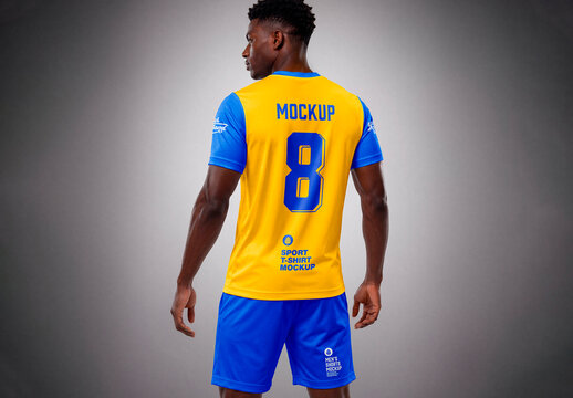 Soccer Uniform Mockup Back View