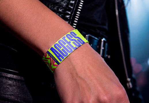 Festival Wristband Mockup