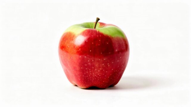 Fresh red and green apple isolated on white background healthy fruit snack