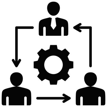 Corporate Restructuring Plan simple and clear vector icon illustration to essential idea or function