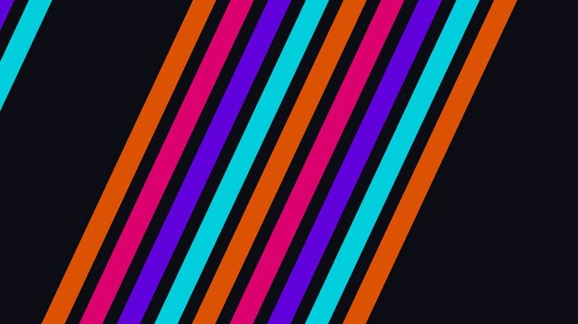 Abstract background featuring vibrant diagonal neon stripes on black space