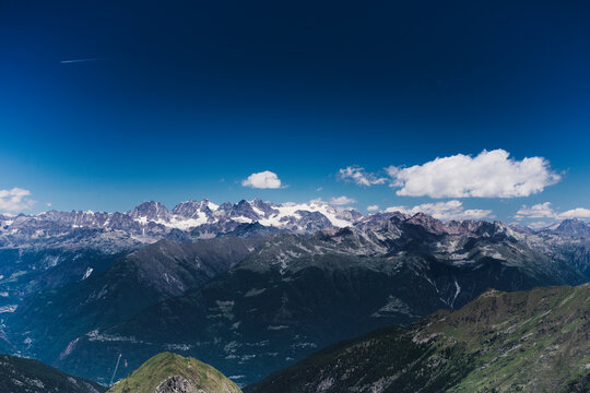 Bernina Alpine Range seen from south. 