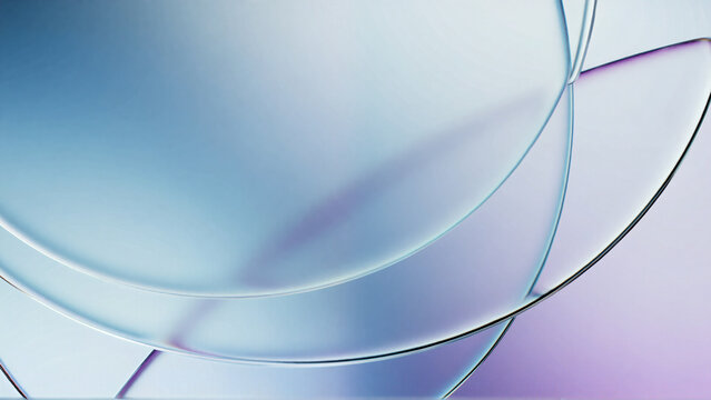 Abstract background with overlapping transparent glass circles
