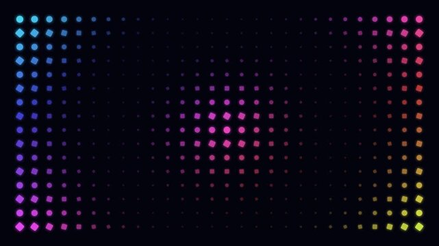 Abstract background with a gradient pattern of colorful glowing dots