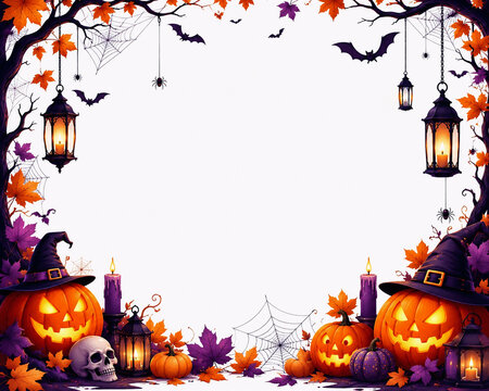 halloween pumpkin frame