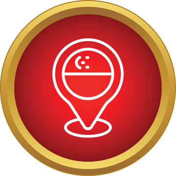 Singapore flag icon represented on a global positioning system map pin