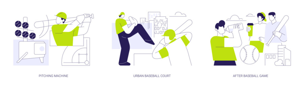 Baseball isolated cartoon vector illustrations se