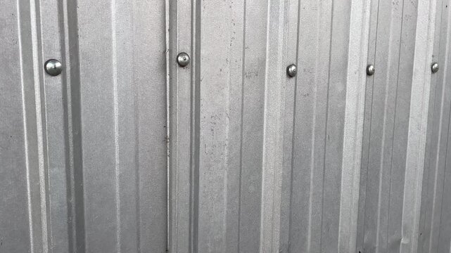 Corrugated galvalume metal wall sheet with screws texture