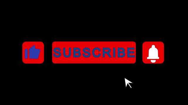 Subscribed button with like icon and notification bell social media interface banner red subscribe confirmation concept for video channel user engagement ui design