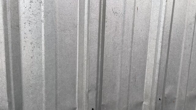 Close up of industrial galvalume wall cladding texture