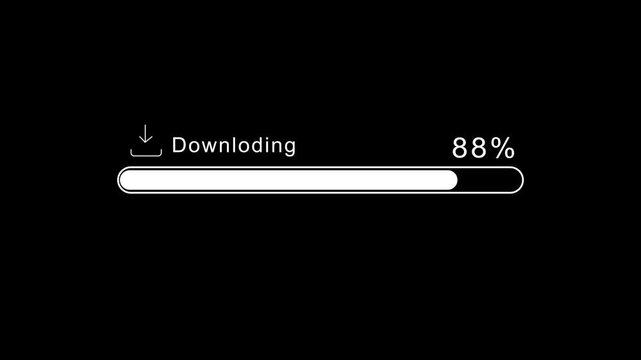 Dialog window with super slow downloading process, low Internet speed, old times