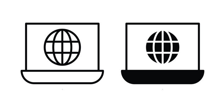 Ddos icon outline elements set