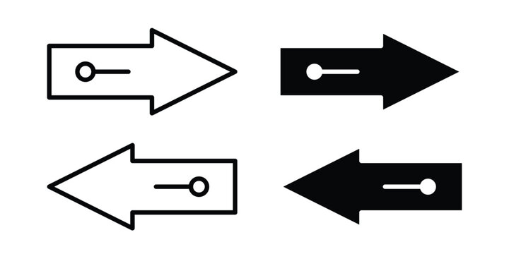 Transfer arrows icon outline elements set