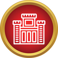 Obraz premium Castle icon representing strength, security, and medieval architecture