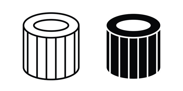 Air filter icon outline elements set