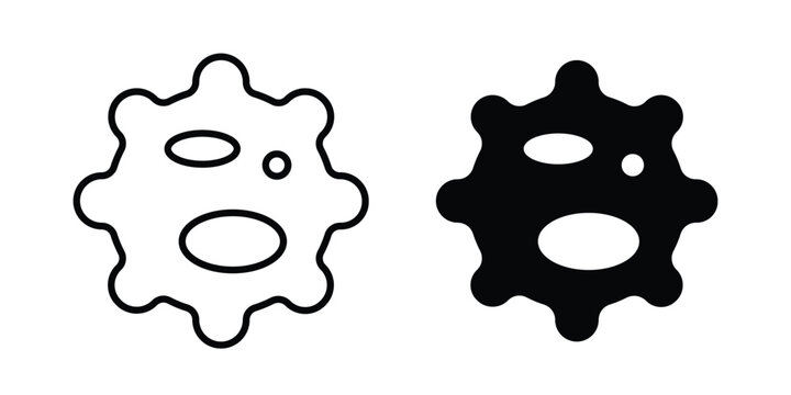 White blood cell icon outline elements set