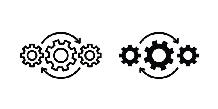 Operation icon outline elements set