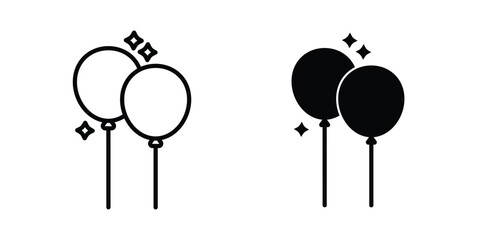 Balloons icon kit for branding © Bsbd