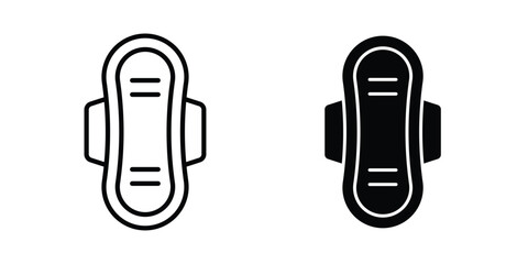 Feminine hygiene pad icon kit for branding © Bsbd